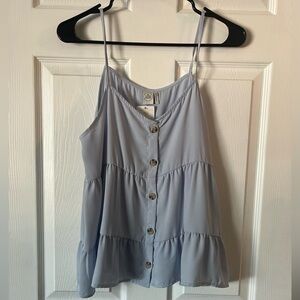 Paper Crane Women’s Tiered Blue Camisole NWT